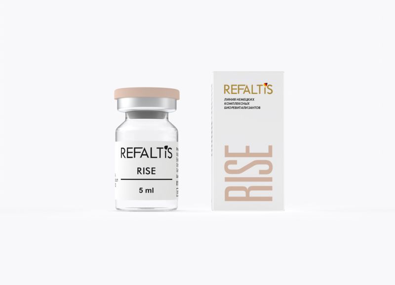 Refaltis RISE Гель гиалуроновой кислоты 1% с трипептидом, кремнием и центеллой , 5 мл флакон
