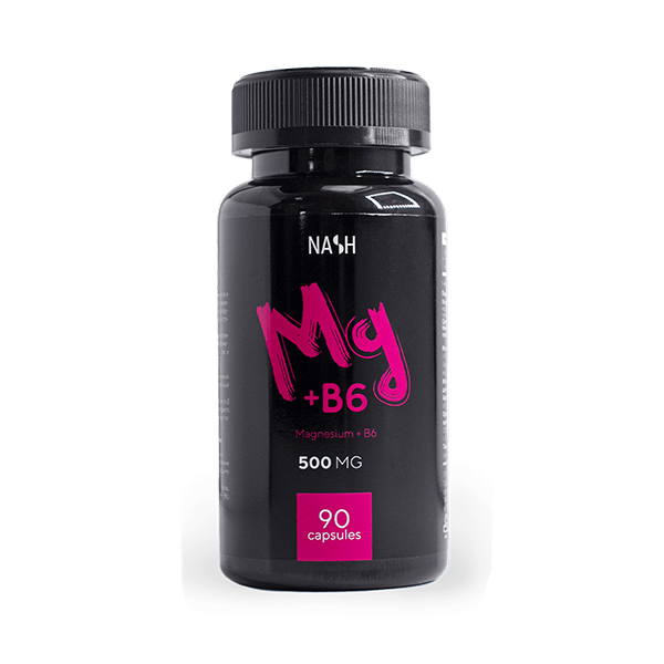 NASH MG+B6 Пищевая добавка, 90 капсул*500mg